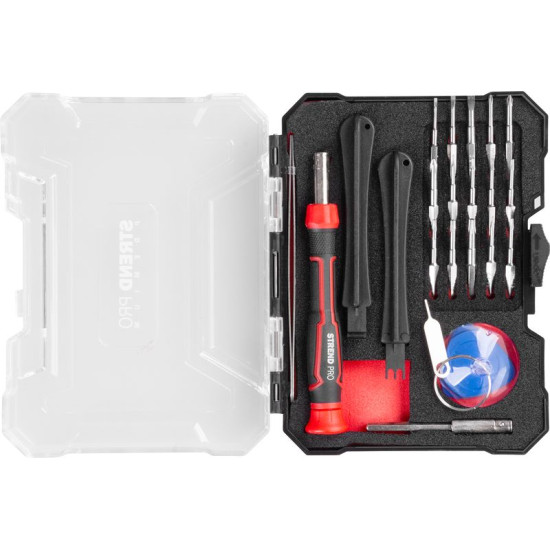 Набор бит Strend Pro Premium ComfortGrip DL134, 23 шт., с отверткой, для ремонта сотовых телефонов Набор бит Strend Pro Premium ComfortGrip DL134, 23 шт., с отверткой, для ремонта сотовых телефонов