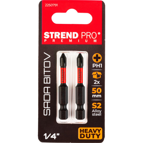 Bit Strend Pro Premium Pozidriv, PH 1, pack of 2