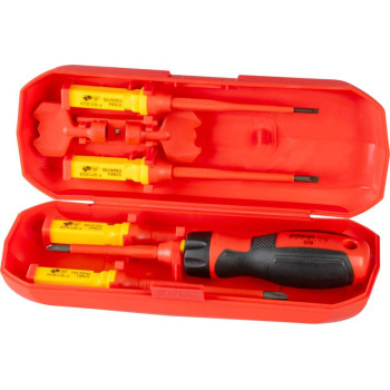 Набор отверток STPREND PRO, VDE 8 шт, плоский + Phillips, Electrician ' S