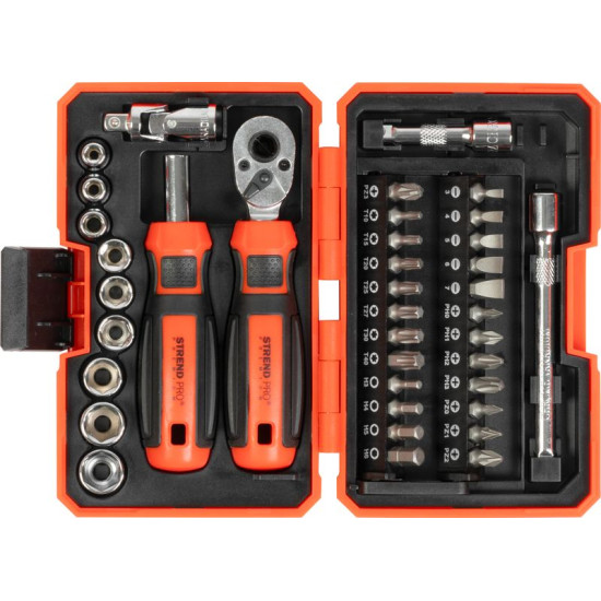 Набор отверток Strend Pro Premium, 38 пр, TX + SL + PH