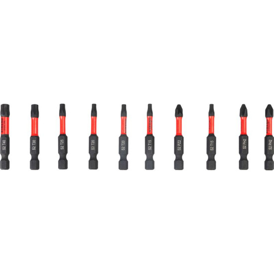 Strend Pro Premium bit set, PH, PZ, TORX, S2 strength, 1/4", 50mm, 10 pieces Strend Pro Premium bit set, PH, PZ, TORX, S2 strength, 1/4", 50mm, 10 pieces