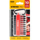 Strend Pro Premium bit set, PH, PZ, TORX, S2 strength, 1/4", 50mm, 10 pieces Strend Pro Premium bit set, PH, PZ, TORX, S2 strength, 1/4", 50mm, 10 pieces