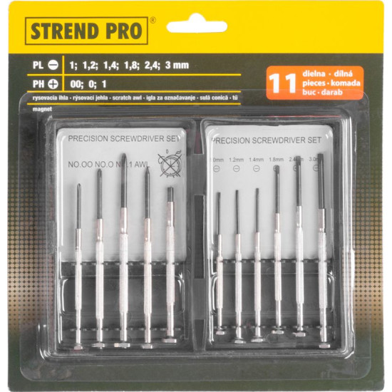 Набор прецензионных мини-отверток Strend Pro, 11 шт.