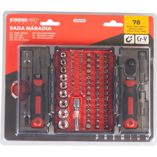 Screwdriver Strend Pro, 1-ratchet, 78-piece set Screwdriver Strend Pro, 1-ratchet, 78-piece set
