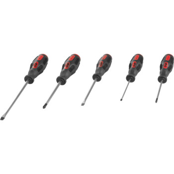 Набор отверток 5 шт.: SL 3x75, 5x100, 6x150  мм / PH 1x75, 2x100 мм