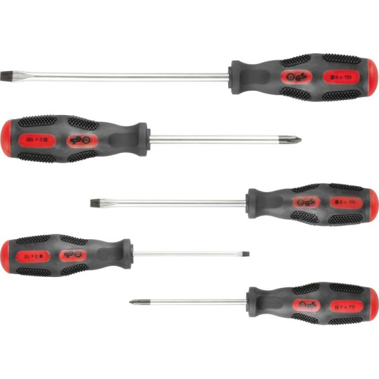 Skrūvgriežu komplekts 5 gab: SL 3x75, 5x100, 6x150  mm / PH 1x75, 2x100 mm