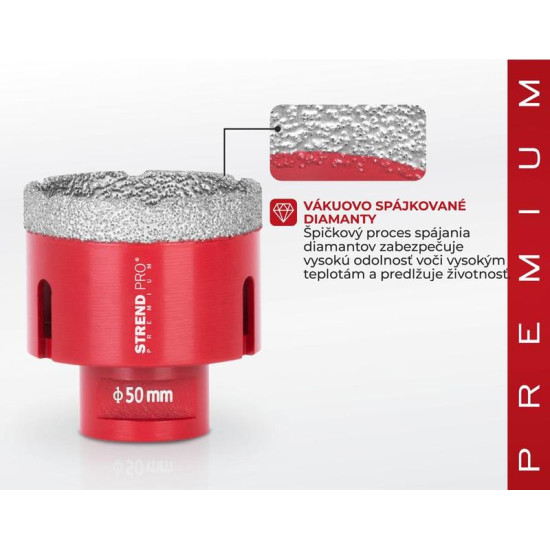 Riņķzāģis ar dimanta apmali Strend Pro Premium DCB11, 050 mm, M14, profesionāls