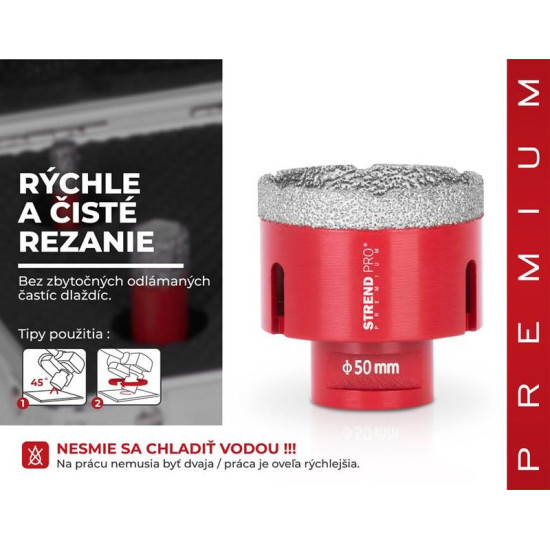 Riņķzāģis ar dimanta apmali Strend Pro Premium DCB11, 050 mm, M14, profesionāls