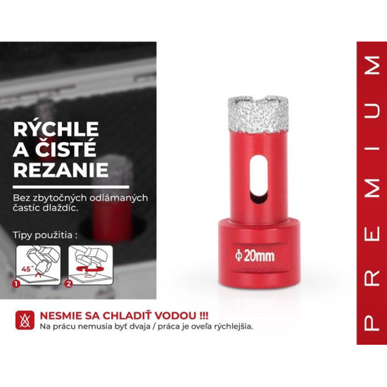 Riņķzāģis ar dimanta apmali Strend Pro Premium DCB11, 020 mm, M14, profesionāls