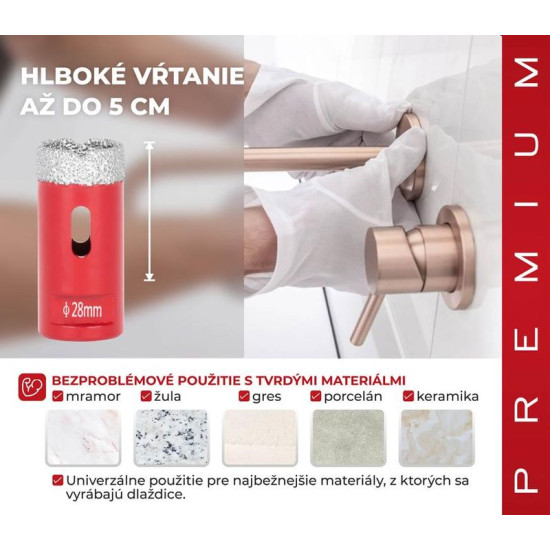 Riņķzāģis ar dimanta apmali Strend Pro Premium DCB11, 028 mm, M14, profesionāls Riņķzāģis ar dimanta apmali Strend Pro Premium DCB11, 028 mm, M14, profesionāls