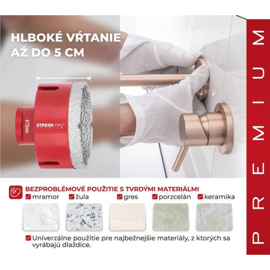 Riņķzāģis ar dimanta apmali Strend Pro Premium DCB11, 072 mm, M14, profesionāls