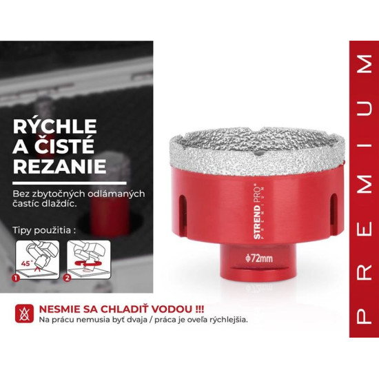 Riņķzāģis ar dimanta apmali Strend Pro Premium DCB11, 072 mm, M14, profesionāls