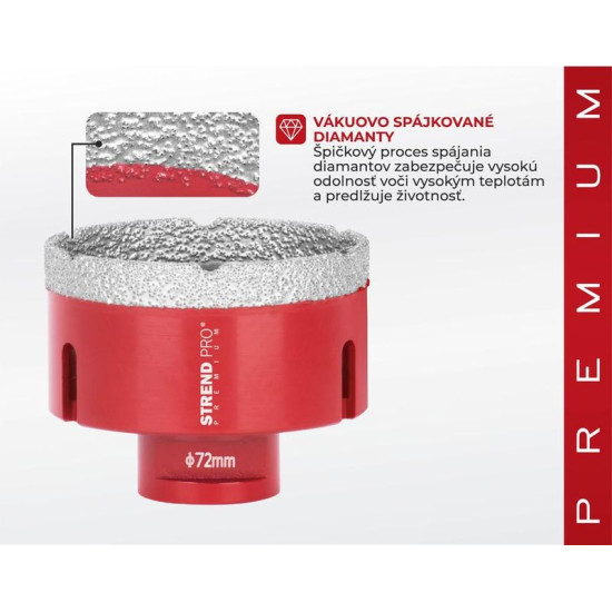 Riņķzāģis ar dimanta apmali Strend Pro Premium DCB11, 072 mm, M14, profesionāls