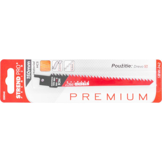 Полотно для сабельной пилы Strend Pro SBW-242, 150/1,25 мм, дерево, HCS, S644D, 5шт