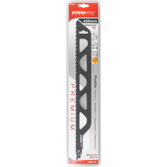 Virzuļzāģa asmens Strend Pro Premium SBB-110, 455/1,5 mm, ķieģelis, S2243HM Virzuļzāģa asmens Strend Pro Premium SBB-110, 455/1,5 mm, ķieģelis, S2243HM