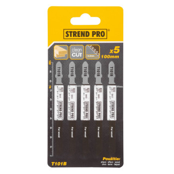 Пилка лобзика Strend Pro T101B 100 мм, 10z, по дереву, упак. 5 шт.
