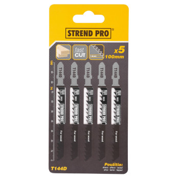 Пилка лобзика Strend Pro T144D 100 мм, 6z, по дереву, упак. 5 шт.