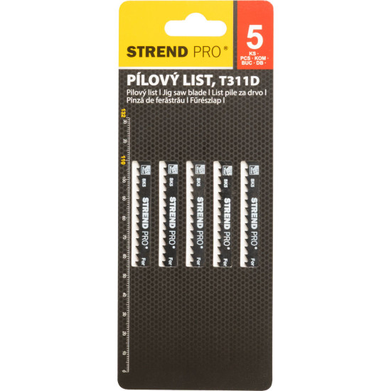 Пилка лобзика Strend Pro T311D 132 мм, 6z, по дереву, упак. 5 шт.