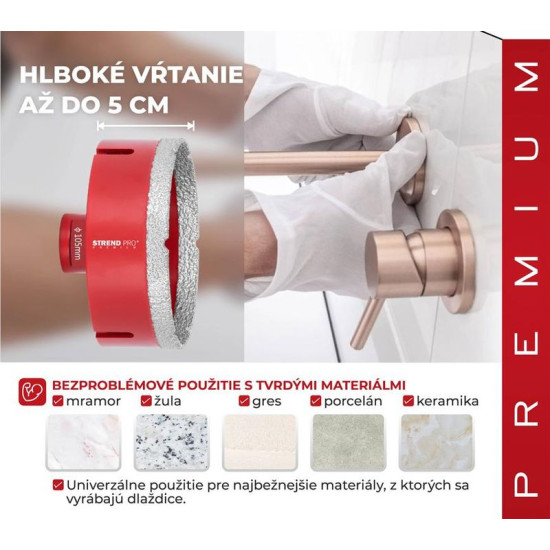 Riņķzāģis ar dimanta apmali Strend Pro Premium DCB11, 105 mm, M14, profesionāls