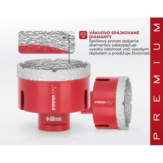 Набор коронок алмазных Strend рro рremium DсB11S5, 20-35-45-55-68 мм, M14