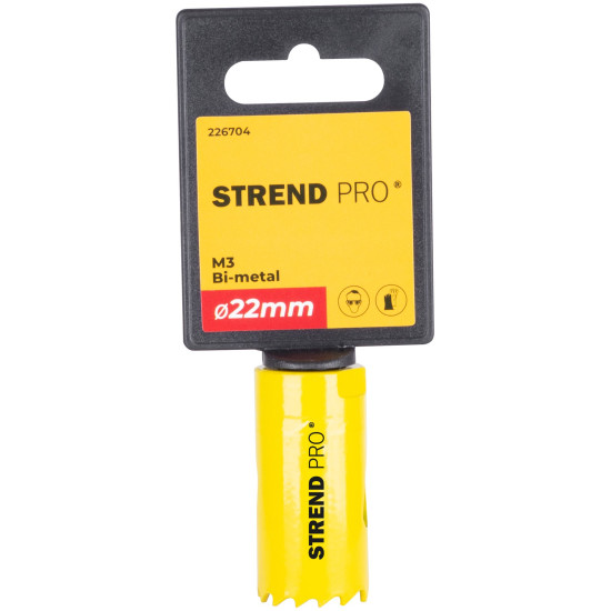 Strend Pro BHS44 cutter, 22 mm, M3 Bi-metal, metal crown, saw Strend Pro BHS44 cutter, 22 mm, M3 Bi-metal, metal crown, saw