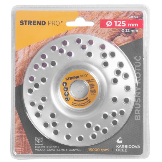 Strend Pro disks, 125 mm, slīpēšanas disks kokam, ar caurumiem, leņķa slīpmašīnai Strend Pro disks, 125 mm, slīpēšanas disks kokam, ar caurumiem, leņķa slīpmašīnai