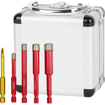 Kroņurbju komplekts Strend Pro Premium, 6-8-10-12 mm, HEX, urbis stikalm 6mm