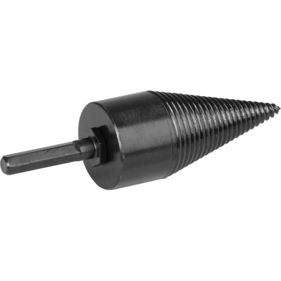 Strend Pro mandrel, splitting wedge, cone, 42 mm, HEX 1/2" and SDS+ adapters, for wood