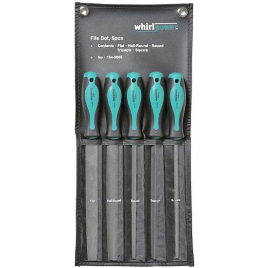 Vīles 5 gab Whirlpower 200mm: plakana, pusapaļa, apaļa, trīsstūra, kvadrāta Vīles 5 gab Whirlpower 200mm: plakana, pusapaļa, apaļa, trīsstūra, kvadrāta