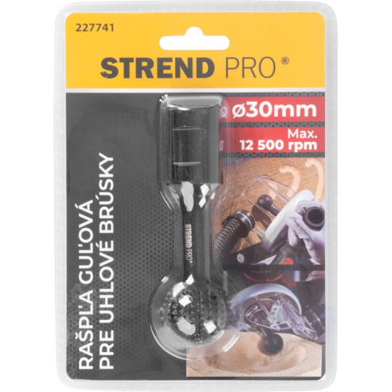 Rasp Strend Pro RSP41, for wood, 30 mm, for angle grinder, spherical, black Rasp Strend Pro RSP41, for wood, 30 mm, for angle grinder, spherical, black