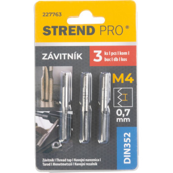 Tap Strend Pro, M4, 0.7 mm, DIN352, Pack 3 pcs