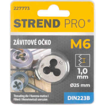 Strend Pro Vītņu ripa, M6x1 mm, 25 mm Metriskā vītnes diametrs, DIN223B Strend Pro Vītņu ripa, M6x1 mm, 25 mm Metriskā vītnes diametrs, DIN223B
