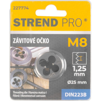 Strend Pro Vītņu ripa, M8x1.25mm, Metriskās vītnes diametrs 25mm, DIN223B Strend Pro Vītņu ripa, M8x1.25mm, Metriskās vītnes diametrs 25mm, DIN223B