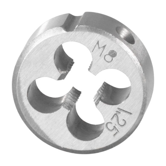 Strend Pro die, threaded, M8x1.25 mm, metric thread diameter 25 mm, DIN223B Strend Pro die, threaded, M8x1.25 mm, metric thread diameter 25 mm, DIN223B