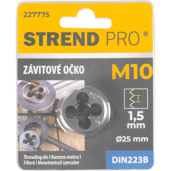 Strend Pro Vītņu ripa, M10x1.5 mm, 25 mm Metriskais vītnes diametrs, DIN223B