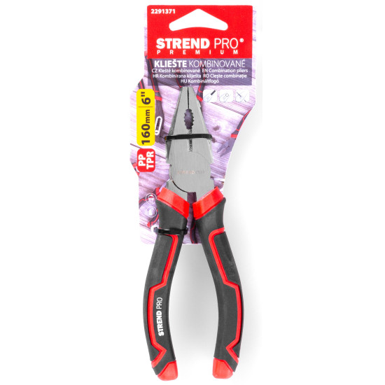 Клещи Strend Pro Premium ComfortGrip DL410, 160 мм, комбинированные