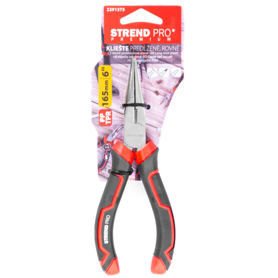 Клещи Strend Pro Premium ComfortGrip DL412, 160 мм, с длинными губками