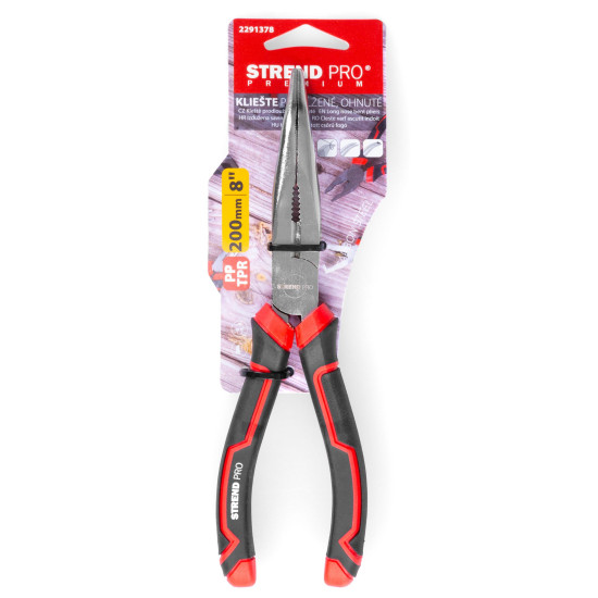 Клещи Strend Pro Premium ComfortGrip DL413, 200 мм, с загнутым кончиком