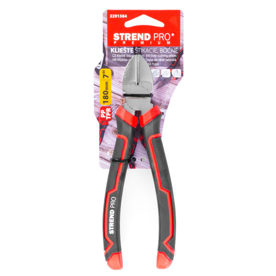 Клещи Strend Pro Premium ComfortGrip DL418, 180 мм, щипковые, боковые