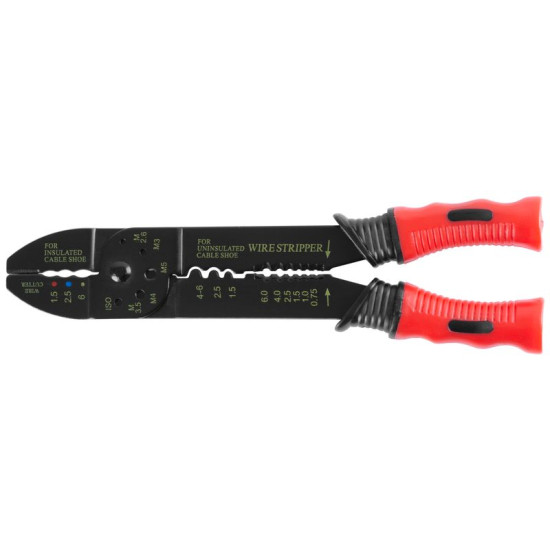 Crimping pliers Strend Pro CT8008, 9", 0,75-6.0, 225mm