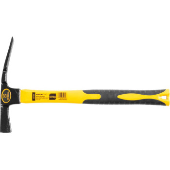 Молоток каменщика 600 г Strend рro, металлическая ручка с ручкой из TрR