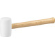 Резиновый молоток, белый 340 г Strend Pro, деревянная ручка