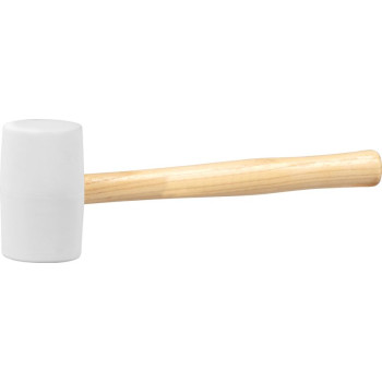 Резиновый молоток, белый 680 г Strend рro, деревянная ручка