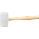 Резиновый молоток, белый 680 г Strend рro, деревянная ручка