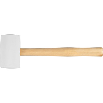 Резиновый молоток, белый 680 г Strend рro, деревянная ручка
