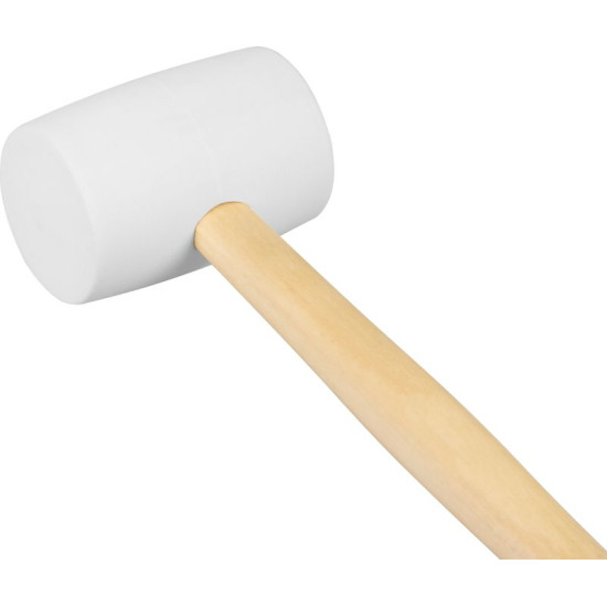 Резиновый молоток, белый 900 г Strend рro, деревянная ручка