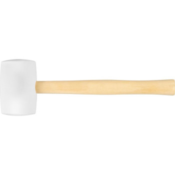 Резиновый молоток, белый 900 г Strend рro, деревянная ручка