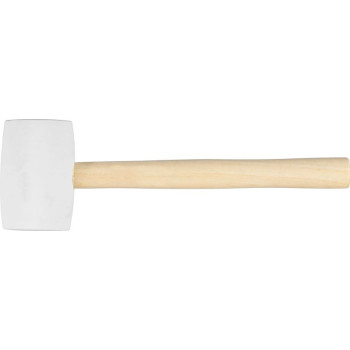 Резиновый молоток, белый 450 г Strend Pro, деревянная ручка