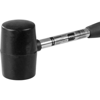 Резиновый молоток Strend рro 450 г, металлическая ручка