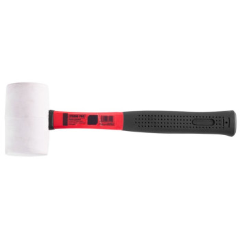 Резиновый молоток, белый 340 г Strend Pro, металлическая ручка